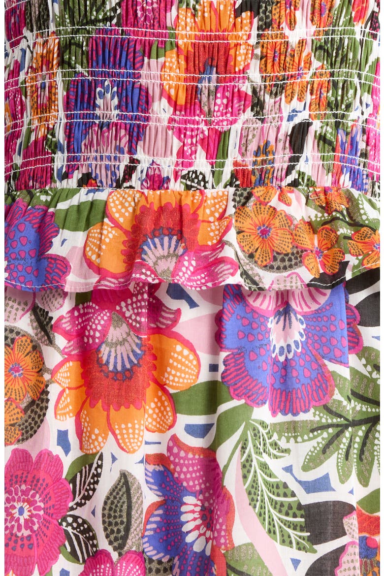 Rendal Floral Smock Midi Sundress, Alternate, color, FLORAL-MULTI