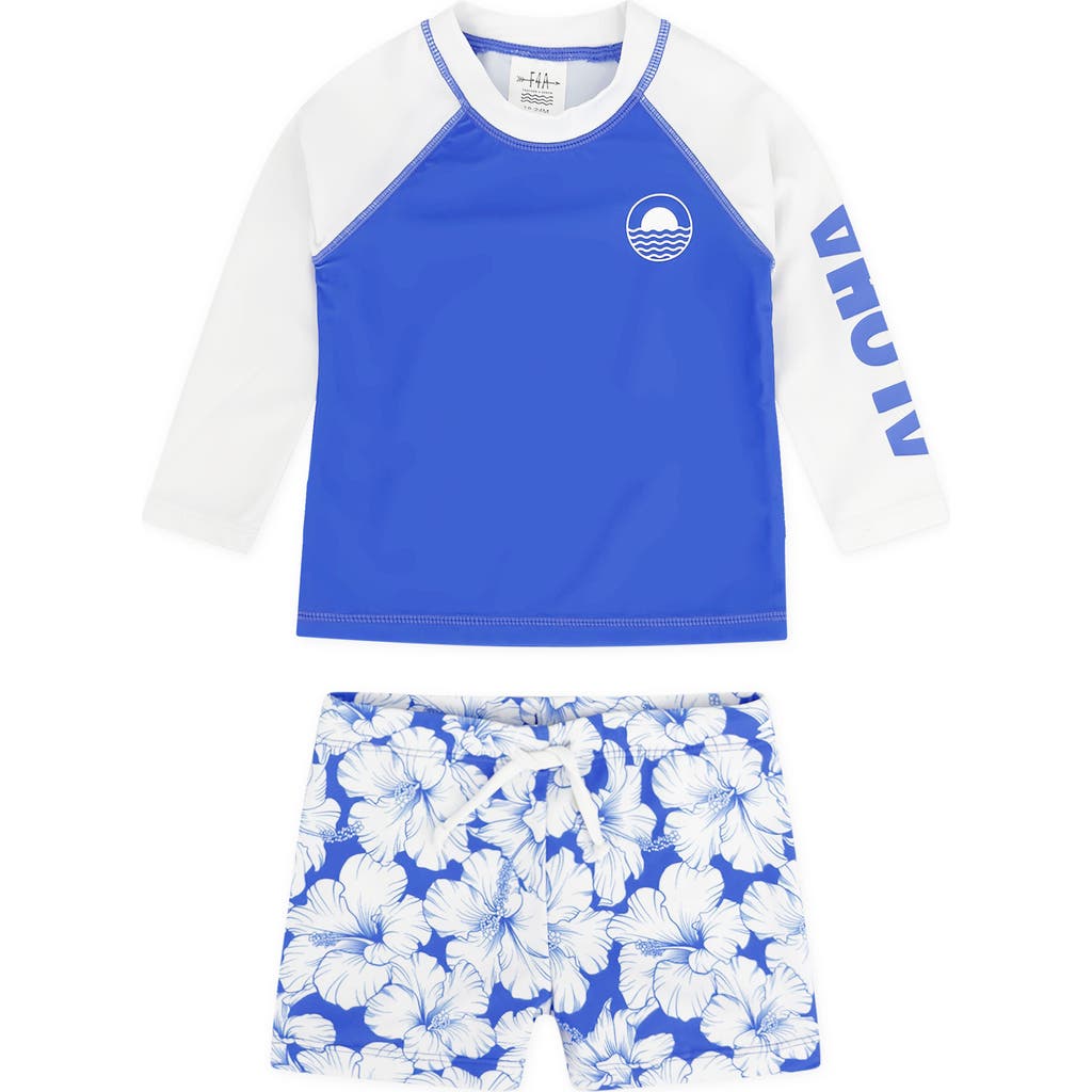 Feather 4 Arrow Kids' Surfs Up Long Sleeve Two-piece Rashguard Swimsuit (baby & Toddler In Burgundy