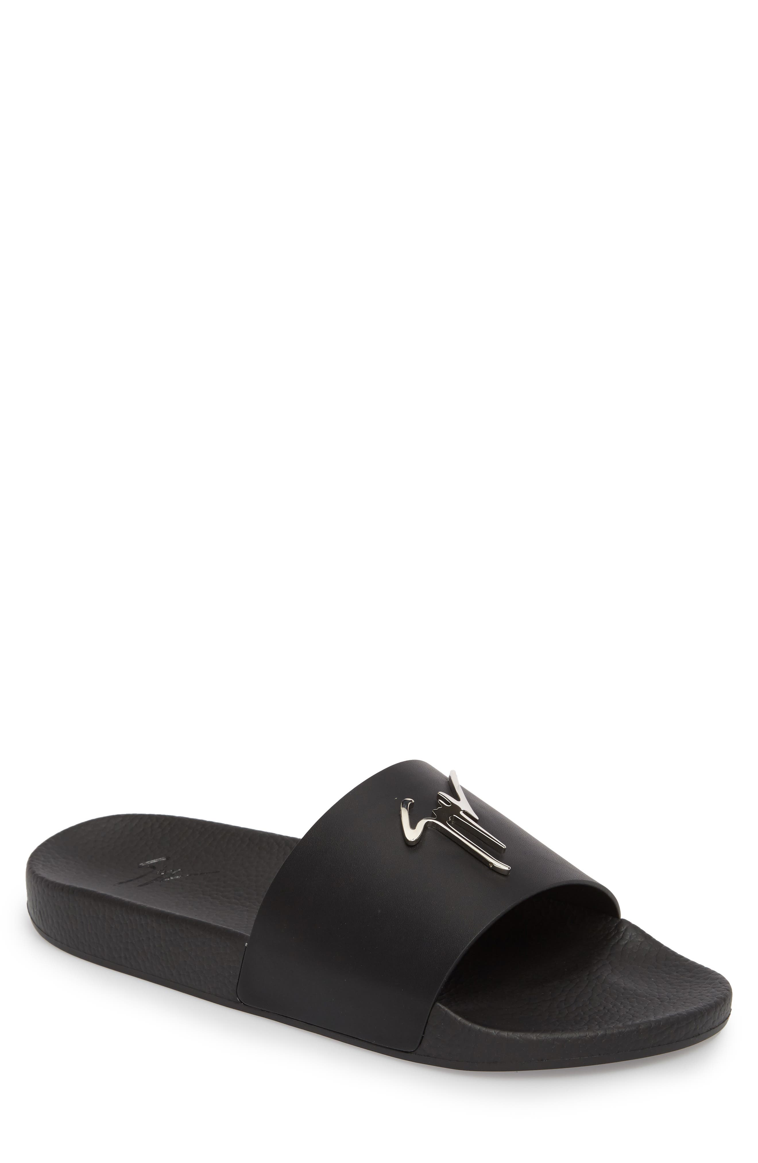 Slide Sandal, Main, color, BLACK