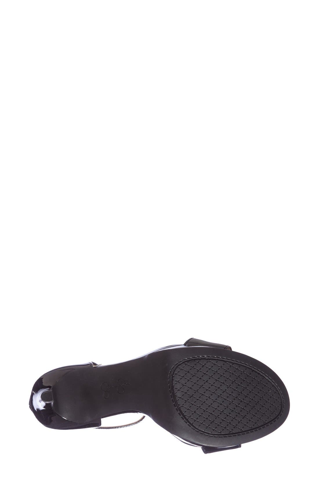 'Vaile' Sandal, Alternate, color, BLACK PATENT LEATHER