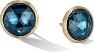 Marco Bicego Jaipur 18K Yellow Gold & London Blue Topaz Large Stud Earrings