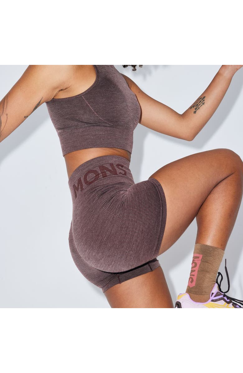 Mons Royale Solace Merino Seamless Short - Women's, Alternate, color, Henna