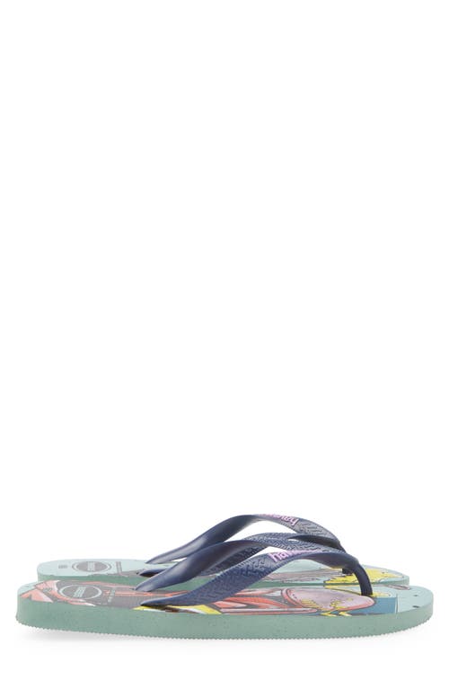 Havaianas Star Wars Flip Flop In Clay/navy Blue