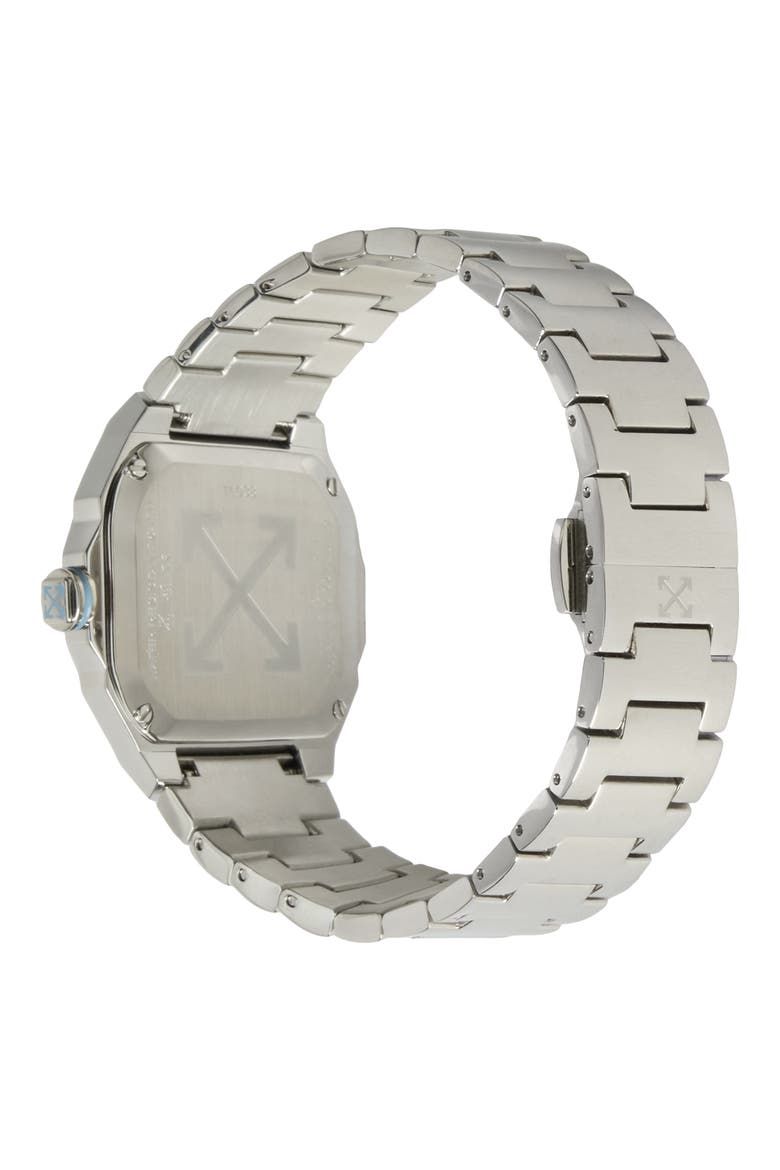 Shift Crystal Bracelet Watch, 38.5mm x 40mm, Alternate, color, STAINLESS STEEL