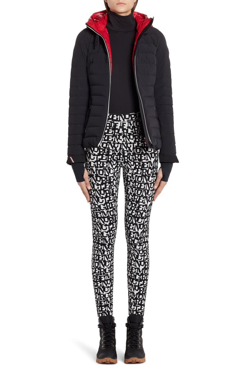 Moncler Bruche Belted Down Puffer Ski Jacket, Alternate, color, 