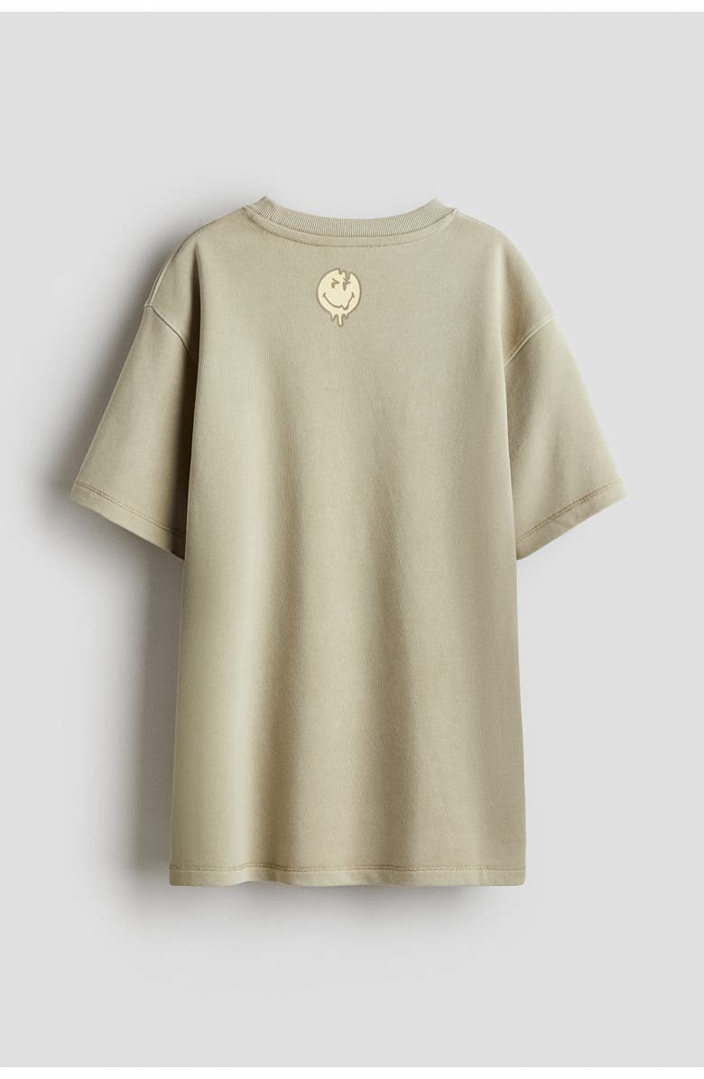 H&M Print-motif T-shirt, Alternate, color, Beige/Smileyworld®
