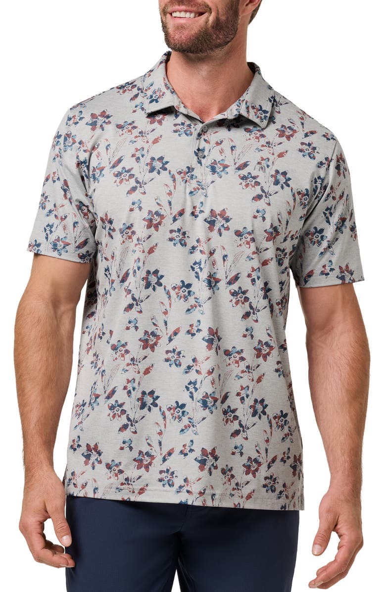 TravisMathew Unlimited Access Polo, Main, color, Heather Light Grey