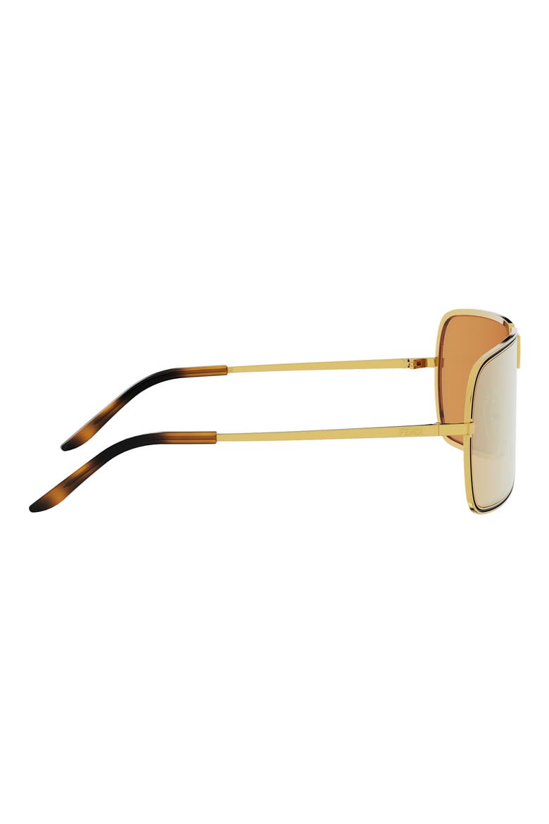 Fendiness 67.2mm Oversize Mask Sunglasses, Alternate, color, SHINY ENDURA GOLD / ROVIEX