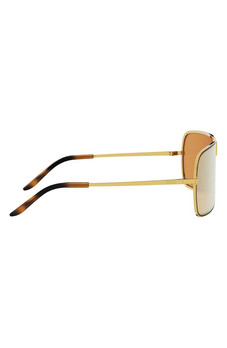 Fendi ness 67.2mm Oversize Mask Sunglasses, Alternate, color, Shiny Endura Gold / Roviex