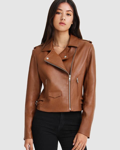 Just Friends Leather Moto Jacket