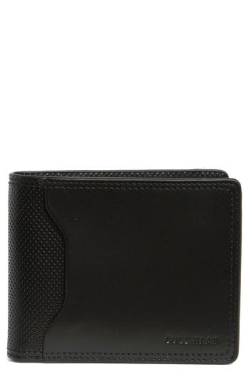 Cole Haan Evan Slim Bifold Leather Wallet In Black