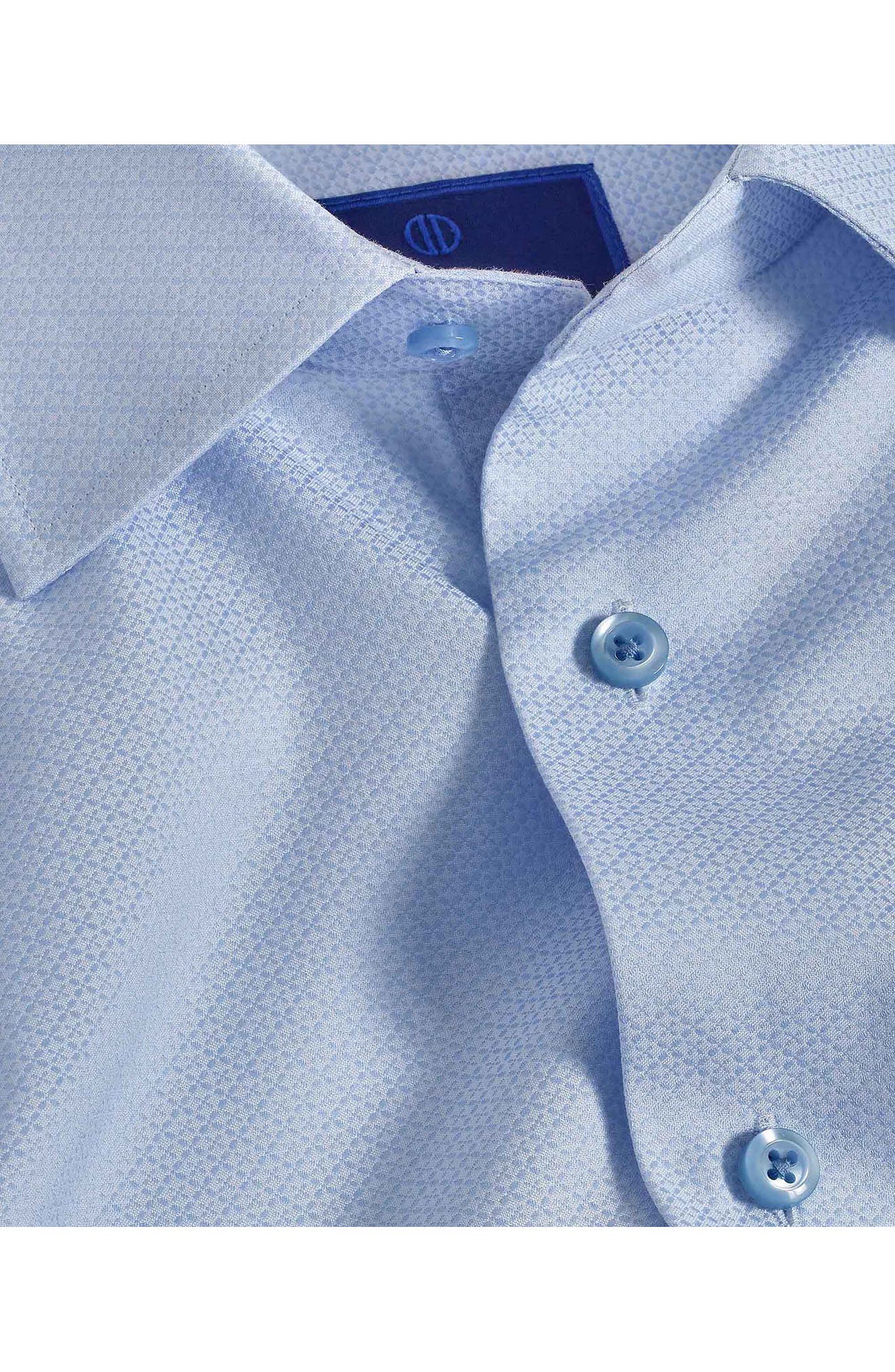 Trim Fit Solid Cotton Dobby Dress Shirt - image 2