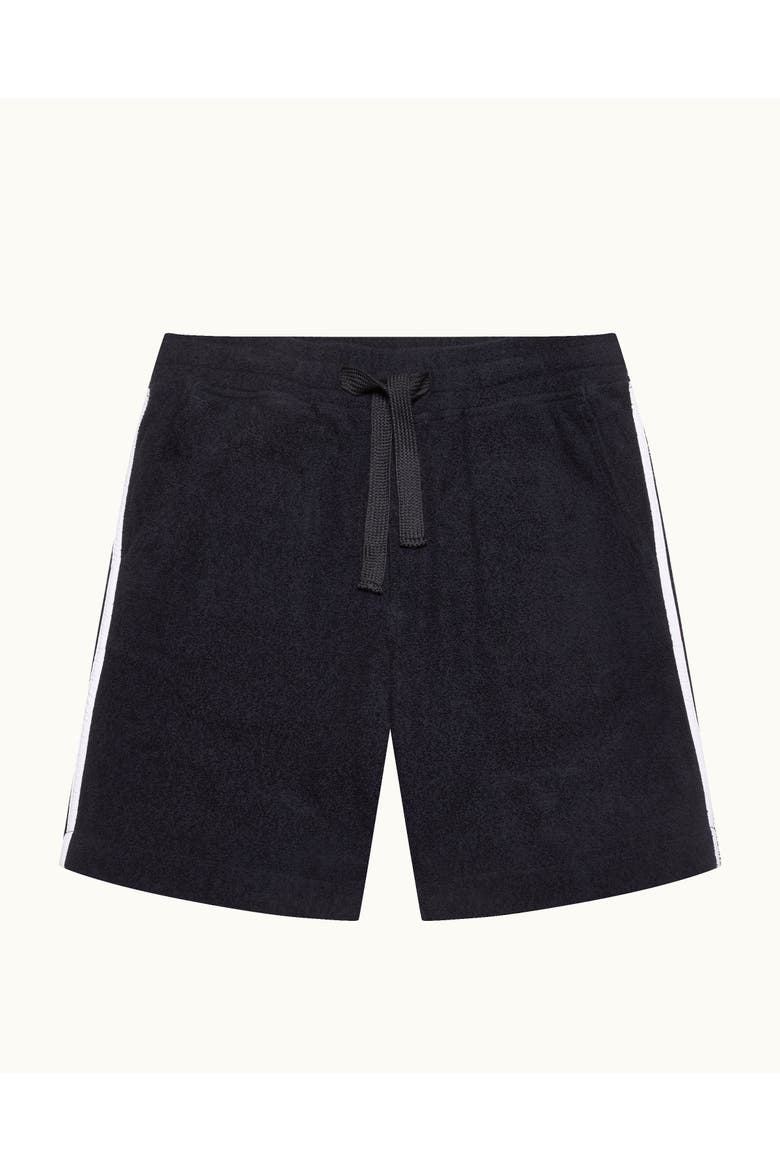 Trevone Towelling Classic-Fit Drawcord Sweat Shorts, Alternate, color, NIGHT IRIS/WHITE SAND