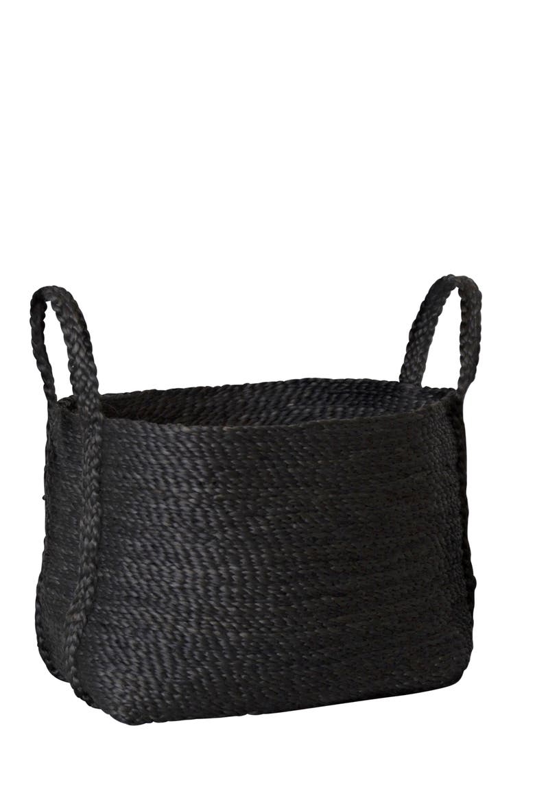 Jute Basket, Alternate, color, CHARCOAL