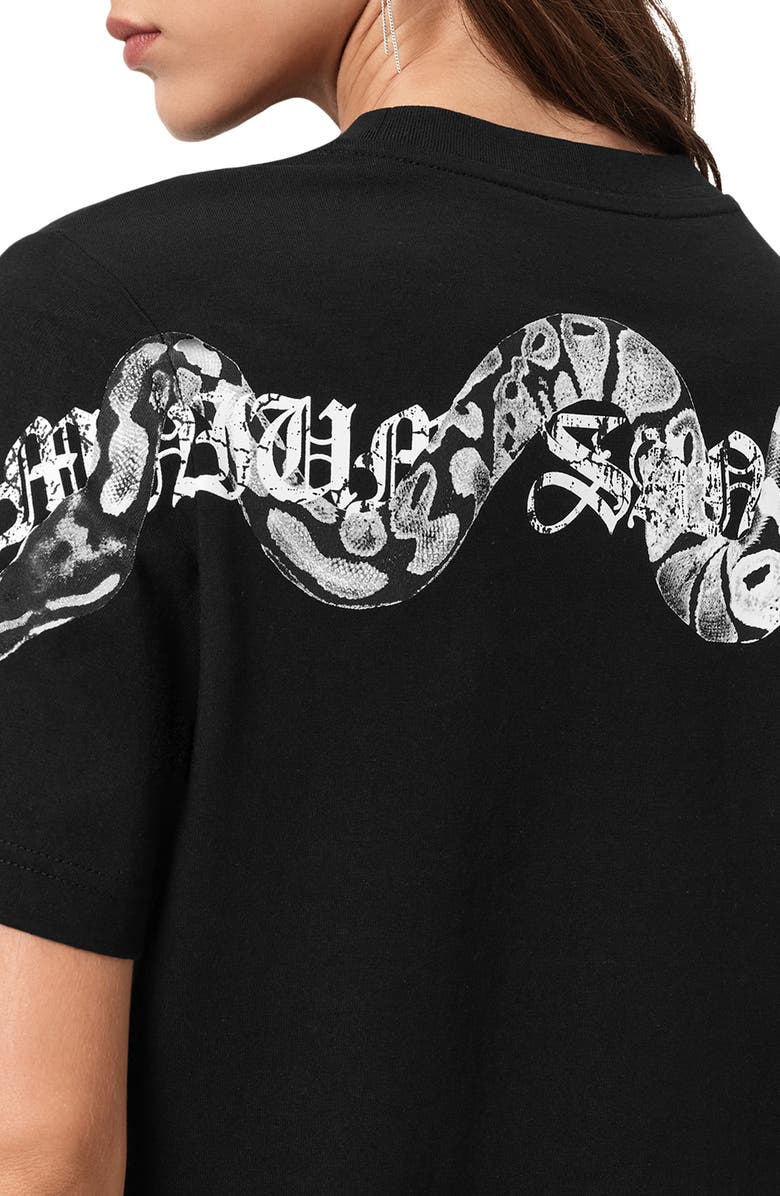 AllSaints Vena Lisa Cotton Graphic T-Shirt, Alternate, color, Black