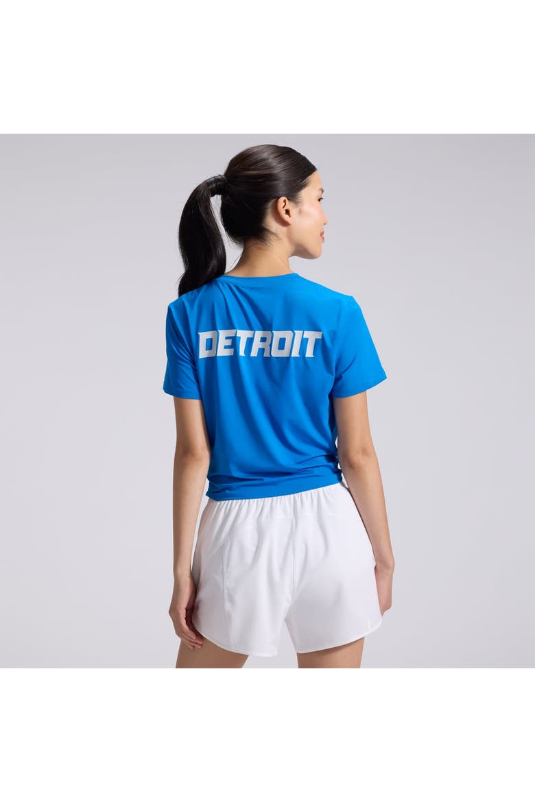 Women's Nike  Blue Detroit Lions 2026 Rivalries Collection Classic Twist Cropped T-Shirt, Alternate, color, Blue