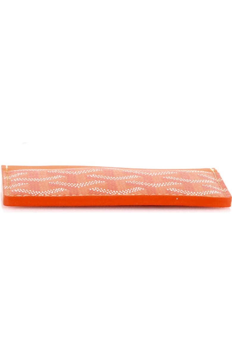 Pre-Owned Goyard Saint Sulpice Card Holder Coated Canvas, Alternate, color, Orange