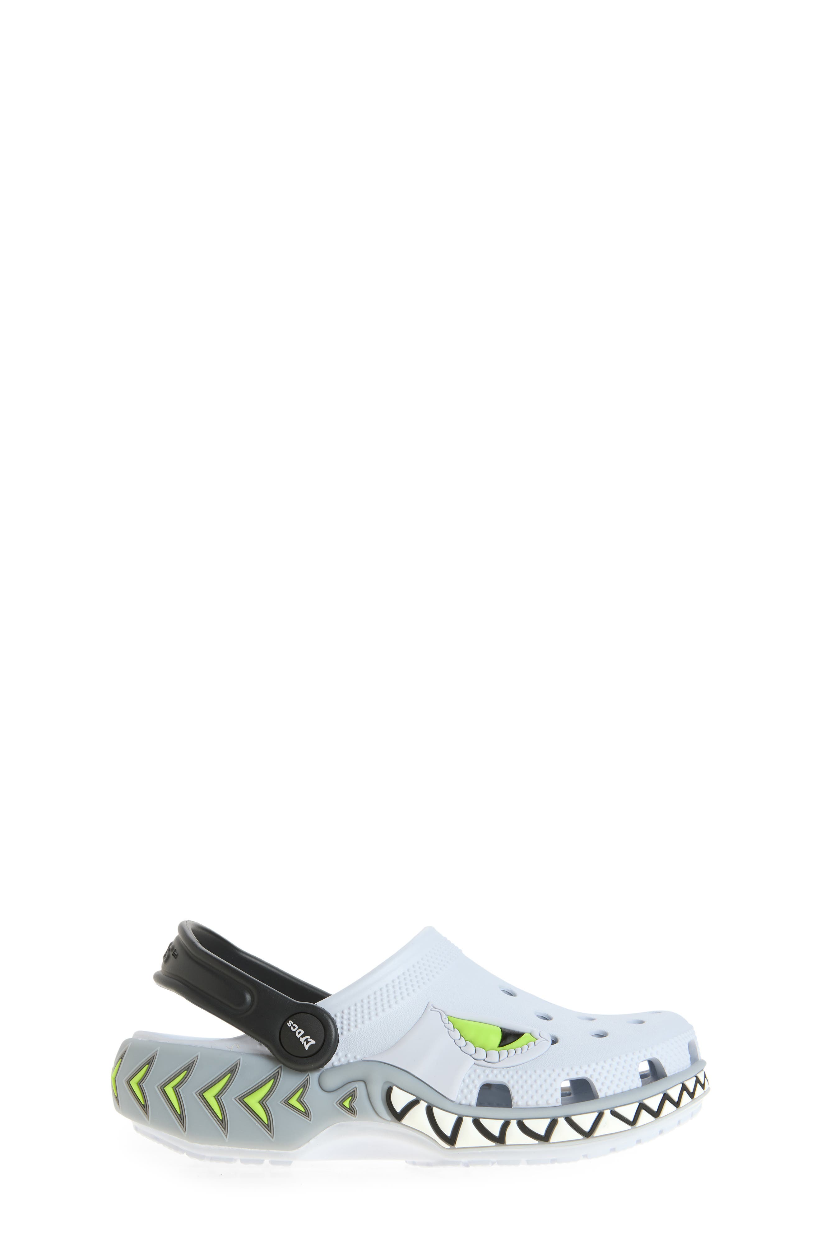 Kids' Classic Creature Lights Clog, Alternate, color, STEEL