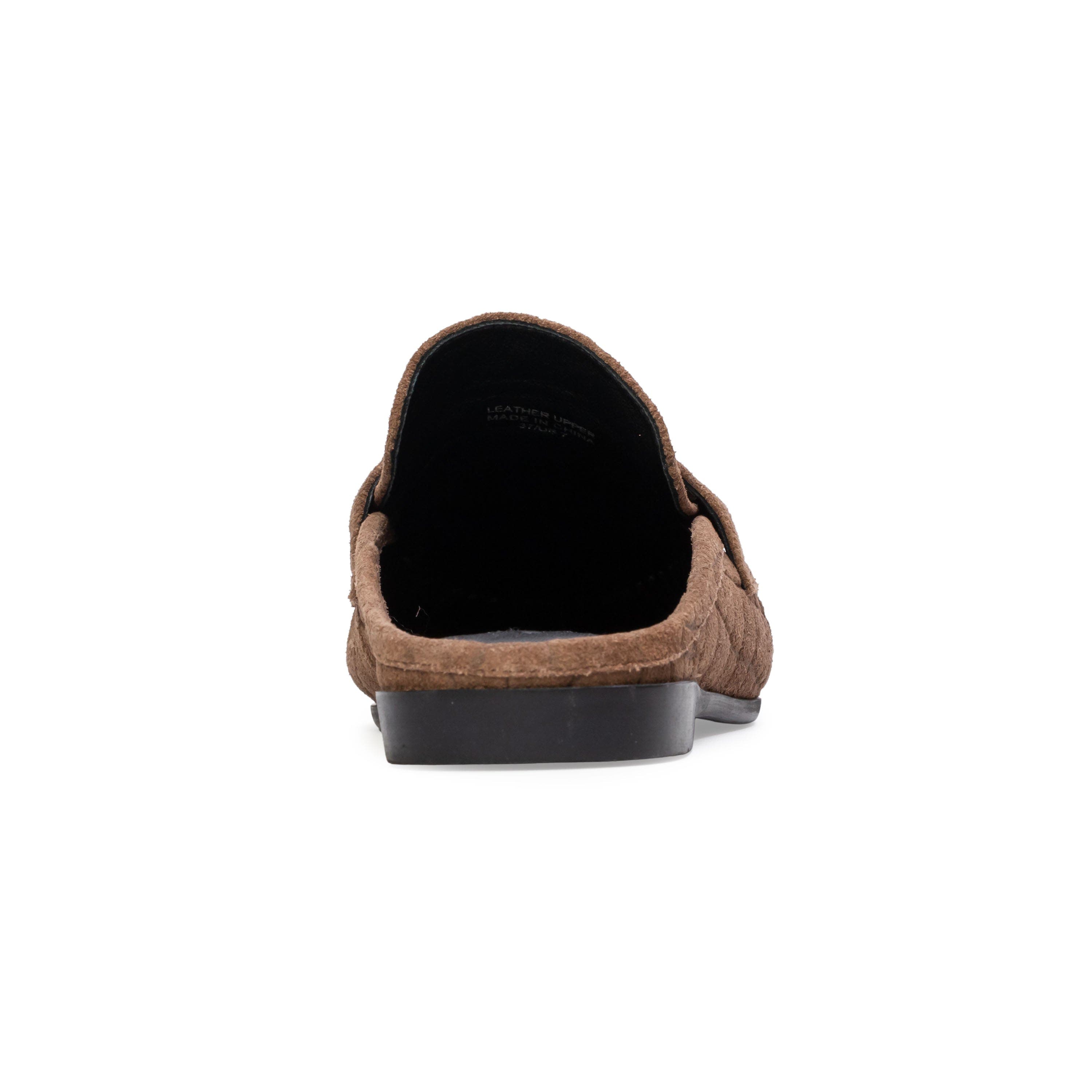 Gabby Croc Backless Loafer, Alternate, color, Brown Croc Suede