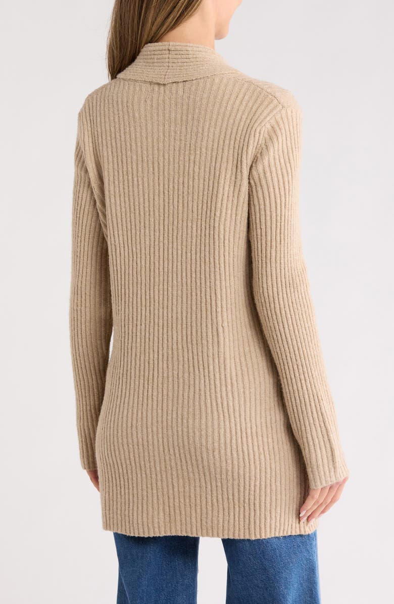 Renee C Rib Knit Sweater Cardigan, Alternate, color, Oatmeal