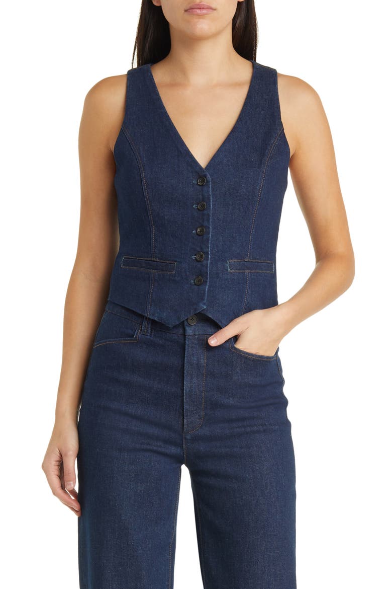 Antonella Denim Vest, Main, color, EDINBURGH