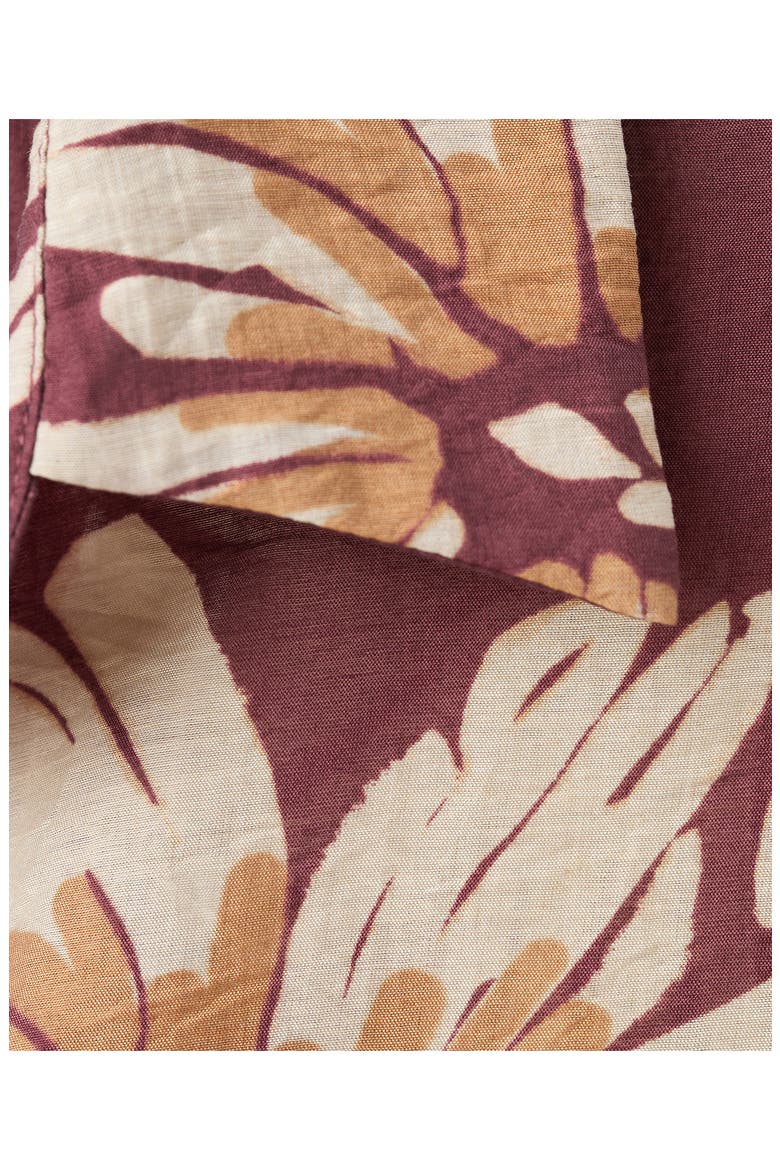 Floral Button-Up Shirt, Alternate, color, BURGUNDY