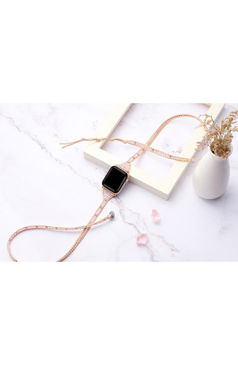 The Posh Tech Beaded Wrap Apple Watch<sup>®</sup> Watchband, Alternate, color,