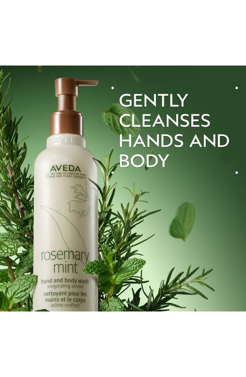 Aveda Invigorating Awe: Rosemary Mint Hair & Body Essentials 3-piece Set $74 Value In Transparent