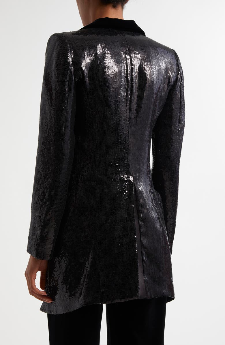 Emporio Armani Sequin Longline Blazer, Alternate, color, 