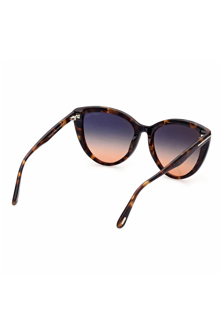 Isabella-02 56mm Gradient Cat Eye Sunglasses, Alternate, color, COLHAV/ GRNG