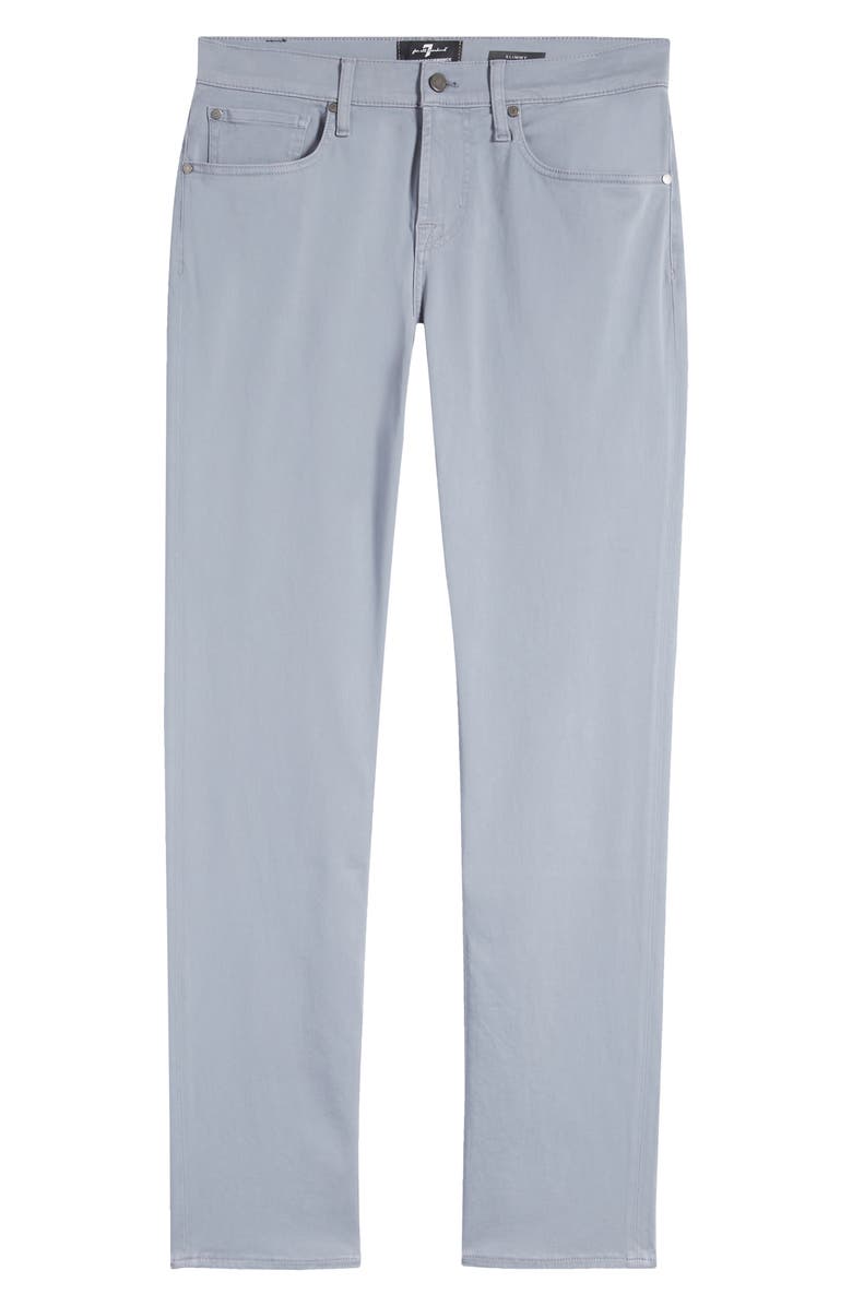 7 For All Mankind Slimmy Luxe Performance Plus Slim Fit Pants, Alternate, color, Dusty Blue