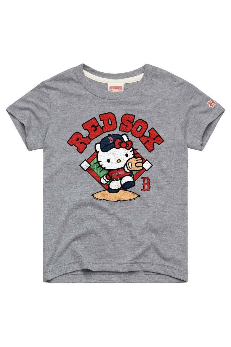 Toddler Homage  Gray Boston Red Sox Hello Kitty x MLB Tri-Blend T-Shirt, Main, color, Gray