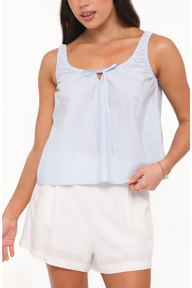 Lawrence Tie Neck Tank, Main, color, LIGHT BLUE