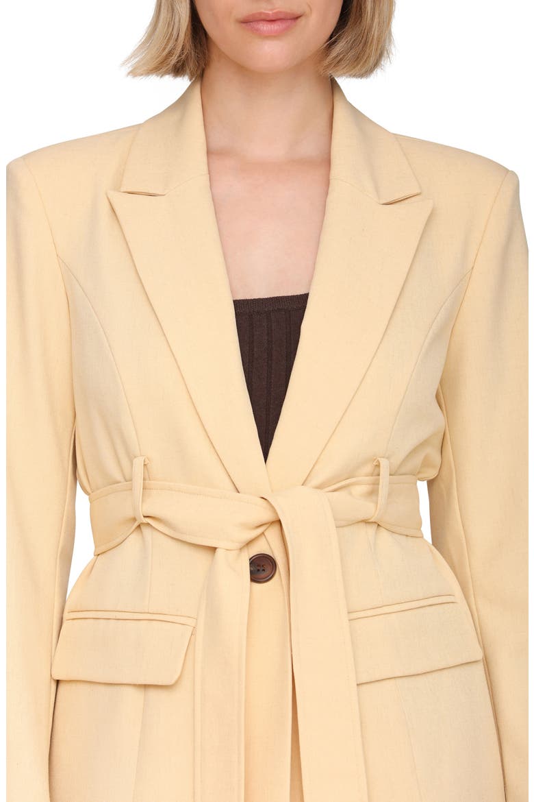 Drapey Long Belted Blazer, Alternate, color, CAMEL