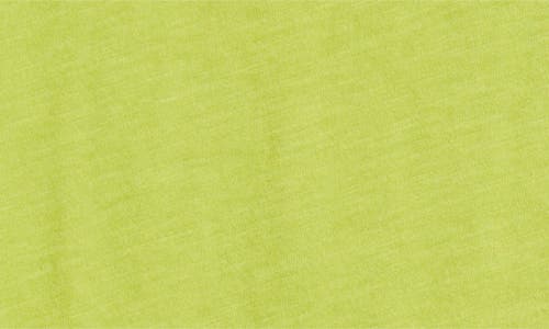 Eileen Fisher Crewneck Pocket Organic Cotton T-shirt In Chartreuse