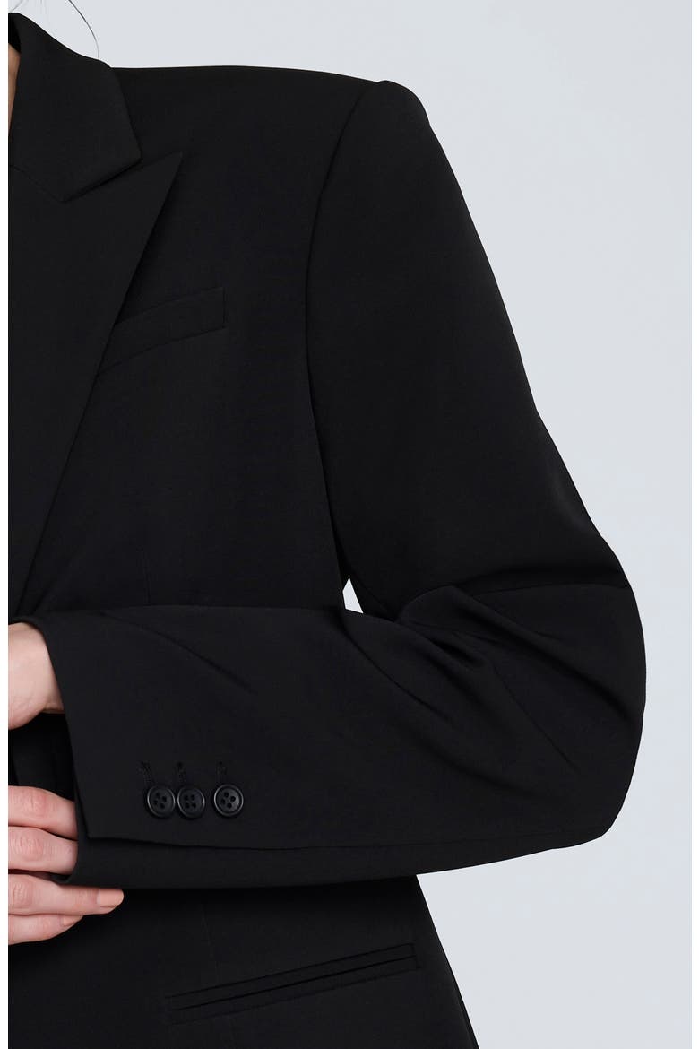 Luxe Twill Slim Fit Blazer, Alternate, color, BLACK