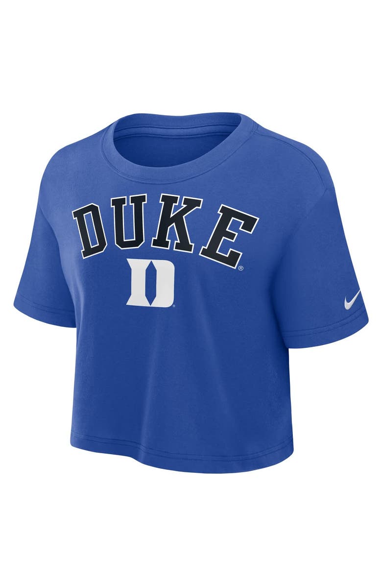 Nike Women's Nike Royal Duke Blue Devils Athletic Prep Arch Performance Cropped T-Shirt, Alternate, color, Royal