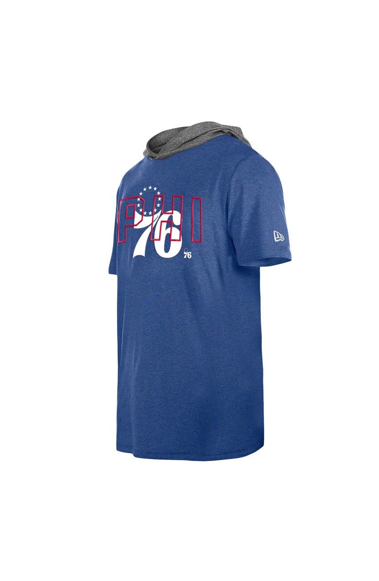 New Era Men's New Era Royal Philadelphia 76ers Active Hoodie T-Shirt, Alternate, color, Royal