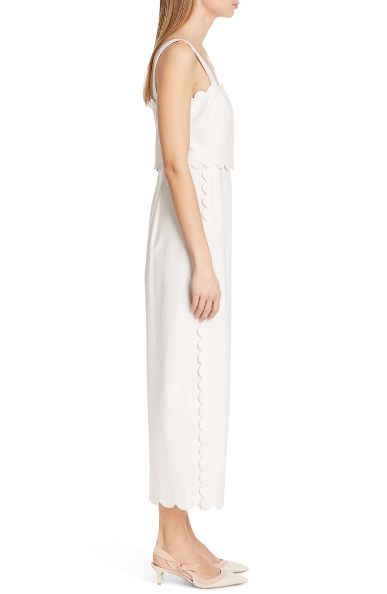 Rebecca Taylor Scallop Detail Jumpsuit, Alternate, color, 