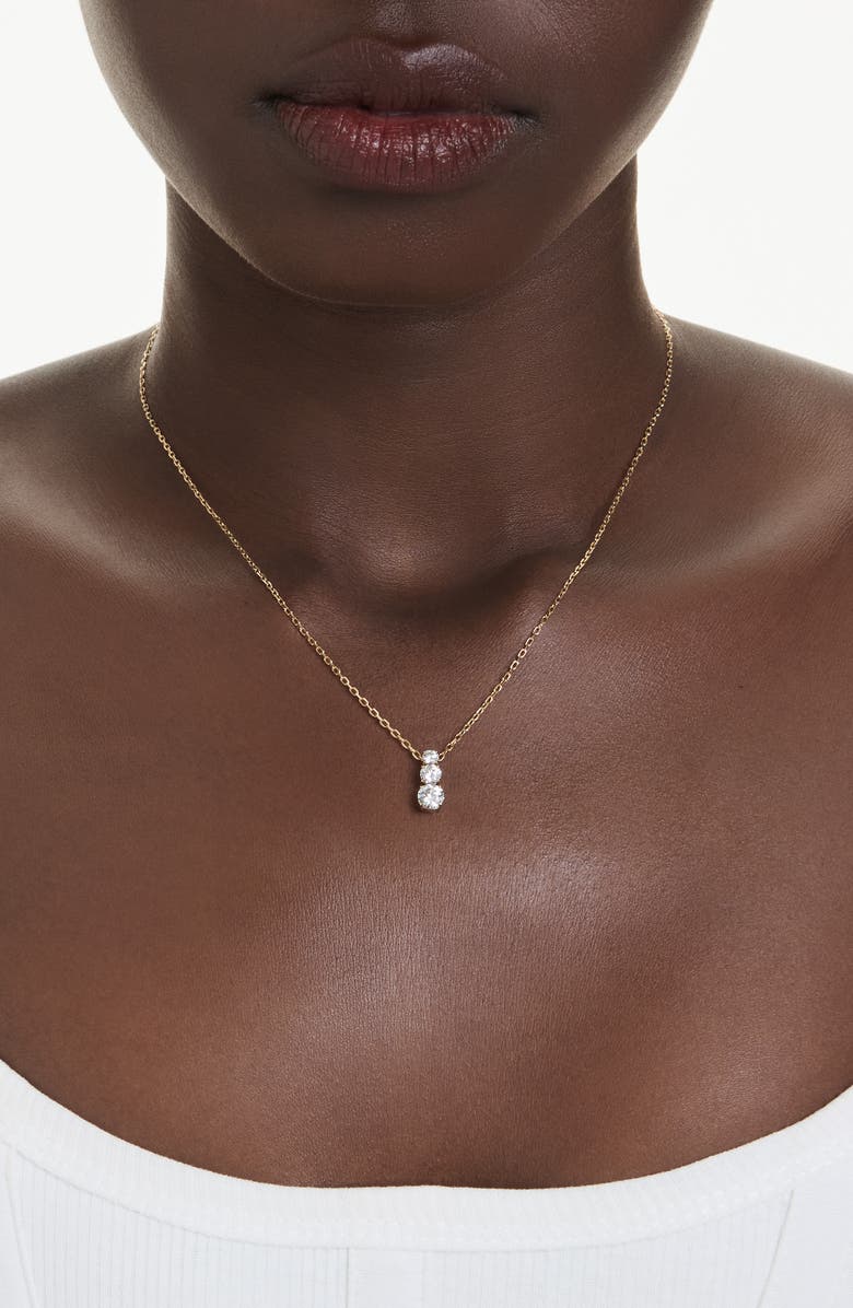 Swarovski Stilla Attract Pendant Necklace, Alternate, color, Gold/ White