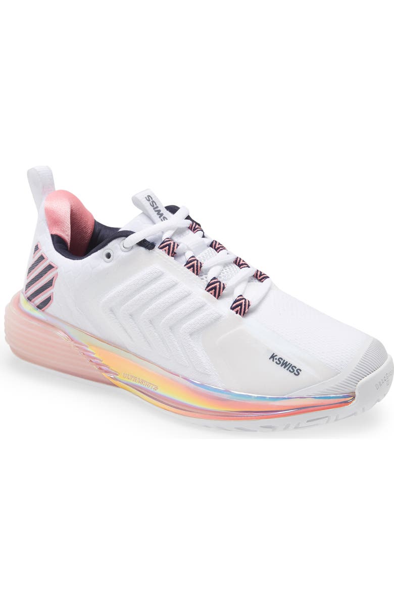 EleVen by Venus Williams The Glow Up by EleVen by Venus Williams x K-Swiss Ultrashot 3 x Eleven Glow Tennis Shoe, Main, color,