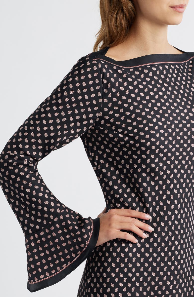 DÔEN Daniva Long Sleeve Silk Blend Satin Maxi Dress, Alternate, color, 