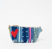 Ubuntu Life Large Convertible Pouch with Strap - Baule Cloth with Beaded Red Heart