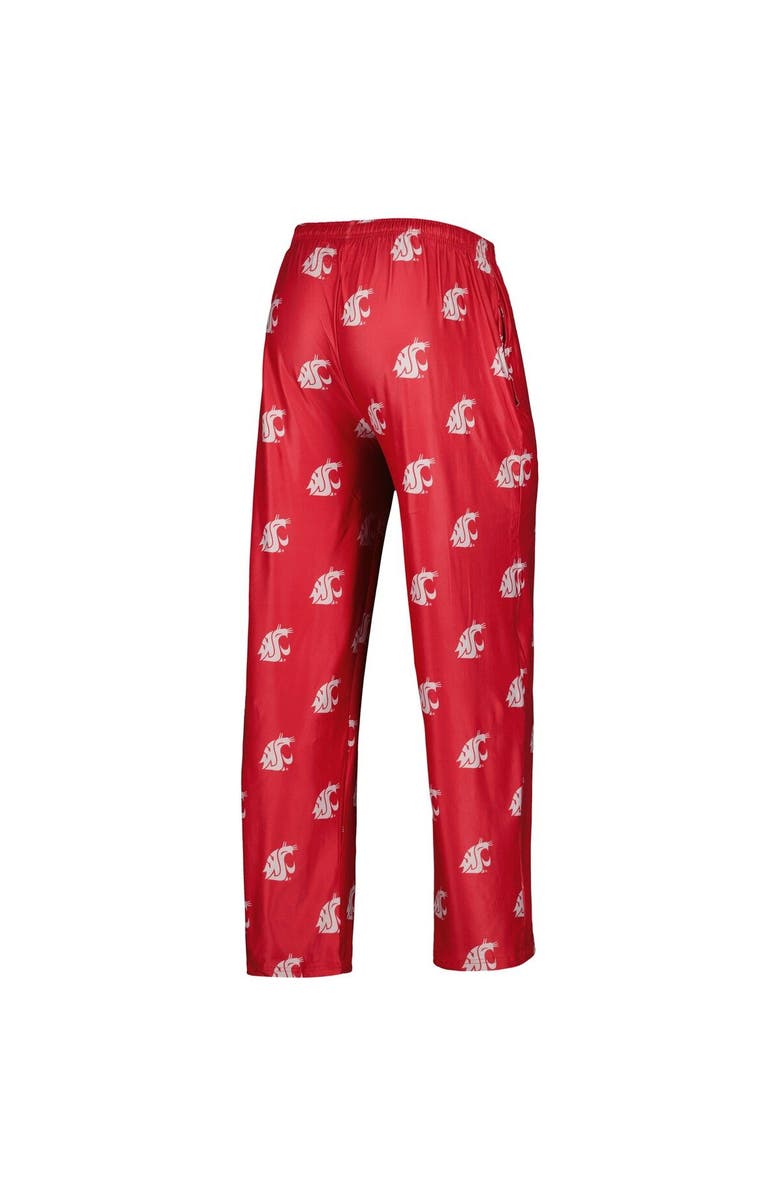 CONCEPTS SPORT Men's Concepts Sport Crimson Washington State Cougars Logo Flagship Allover Print Pants, Alternate, color,