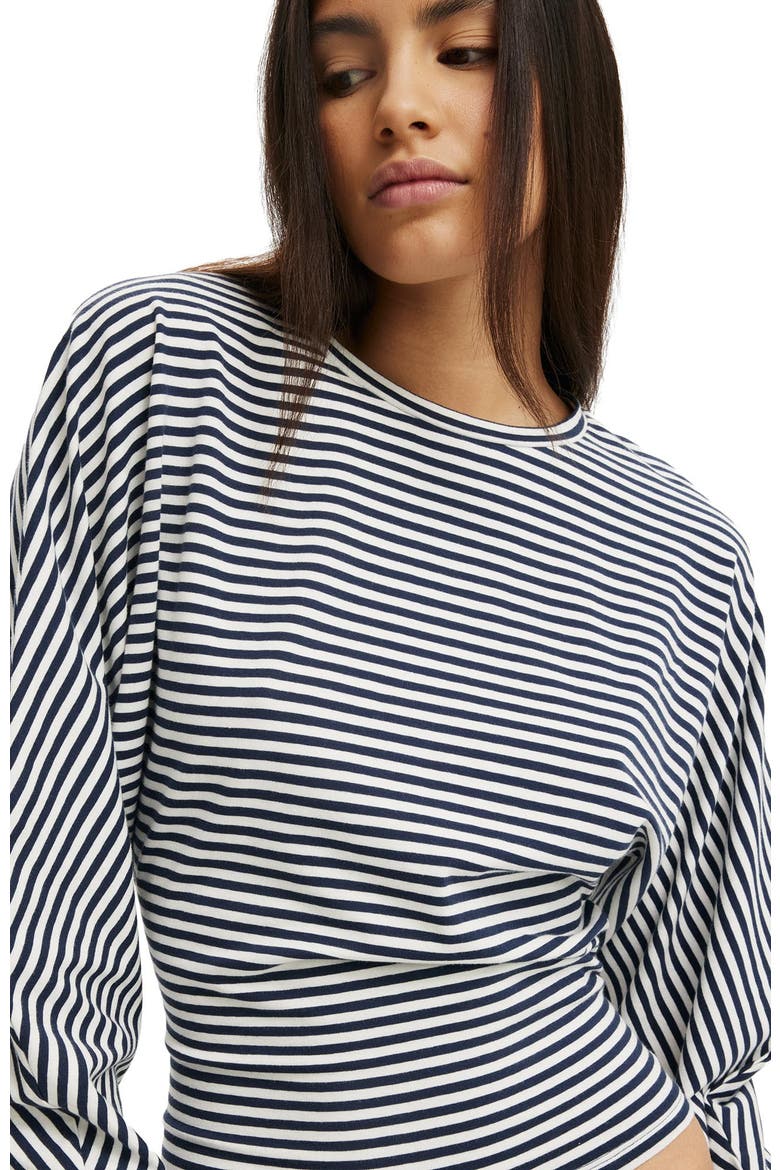 Women's Blair Batwing Long Sleeve, Alternate, color, Madi Stripe Shadow Navy