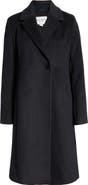 Cole Haan Signature Asymmetric Slick Wool Blend Coat