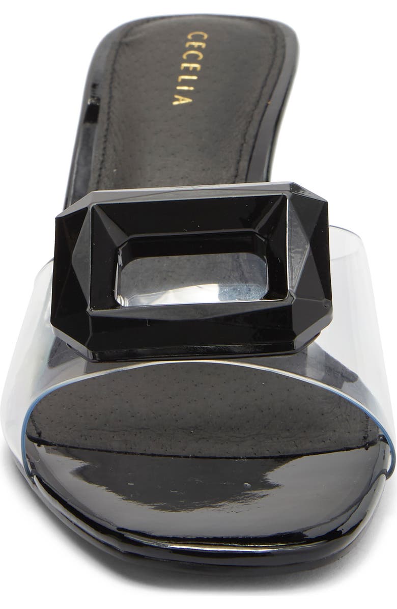 Cecelia New York Park Avenue Jewel Detail Sandal, Alternate, color, Black Patent