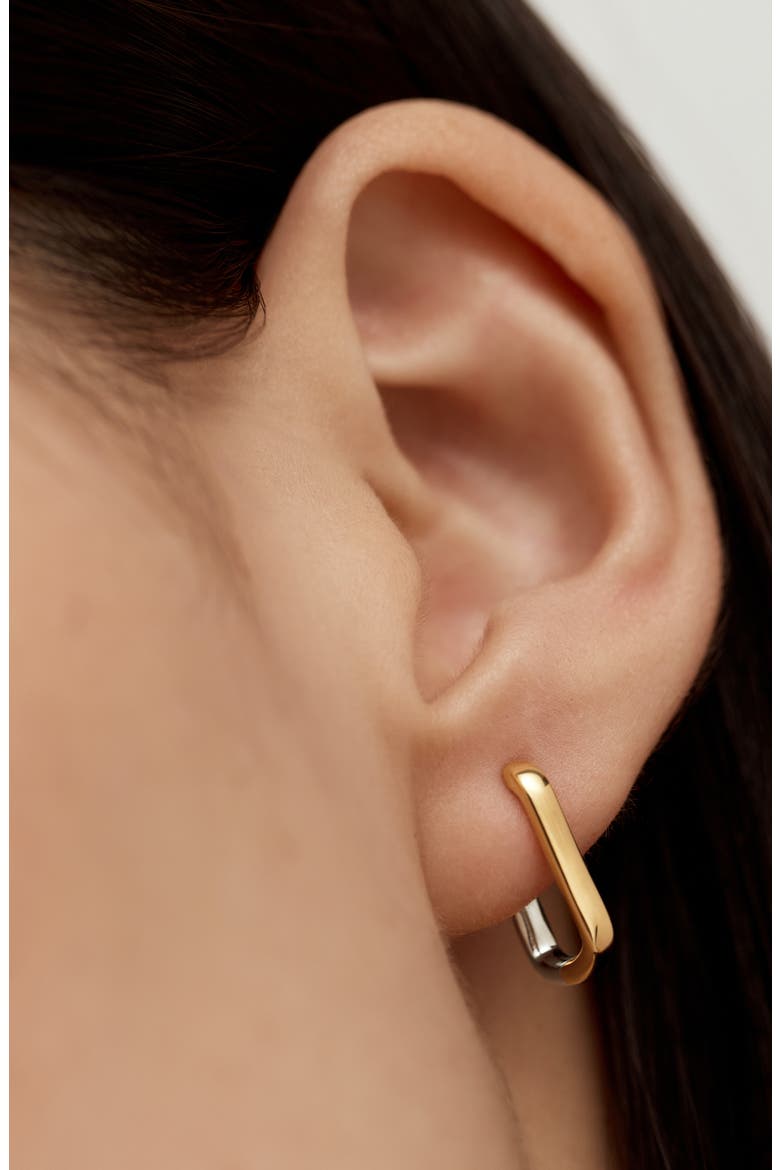 Alta Slim Huggie Hoop Earrings, Alternate, color, 18CT GOLD VERMEIL