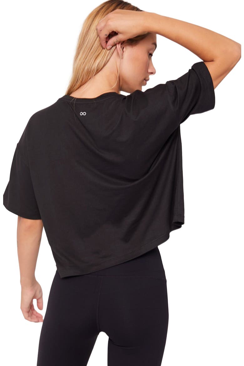 Cozy Boxy Tee Short Sleeve Top, Alternate, color, Cozy Black