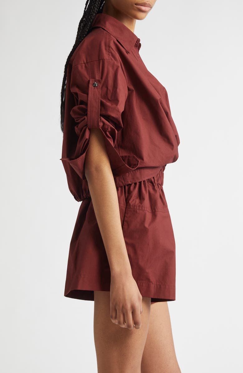 A.L.C. Andy Twist Hem Shirt, Alternate, color, Dark Bosco